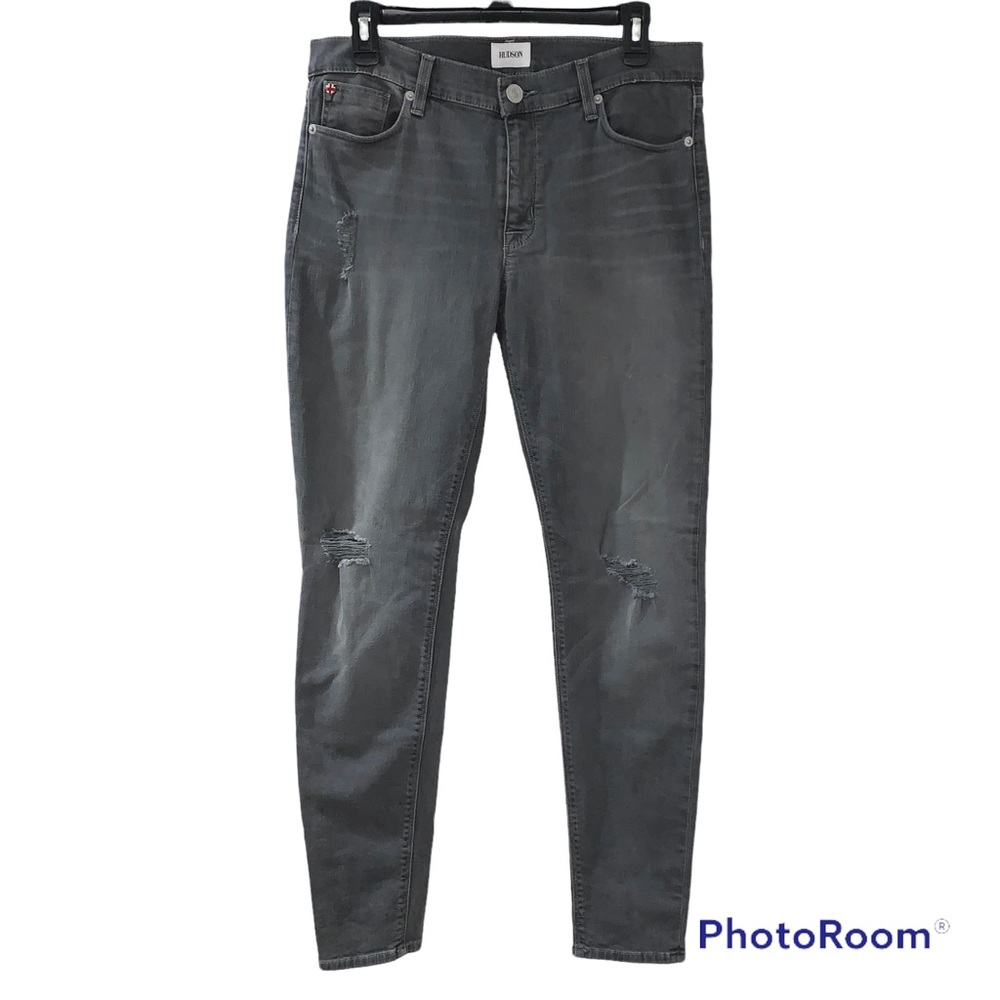 Hudson Krista Super Skinny Gray Stoney Distressed Wash - Size 30